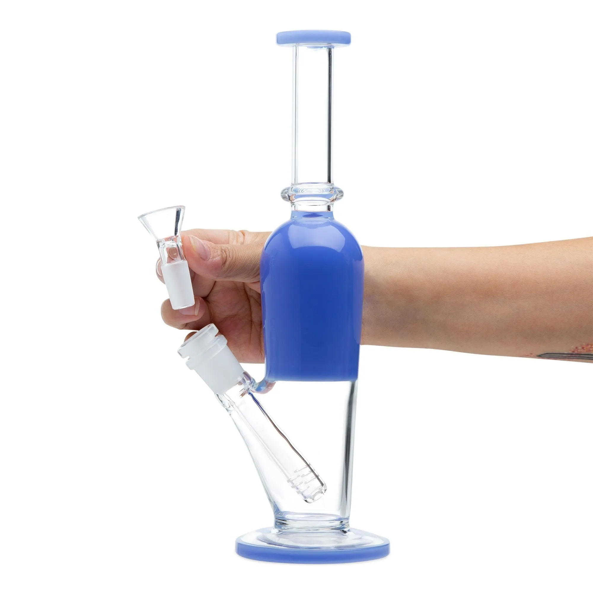 10in Elegant Straight Bubbler Bong