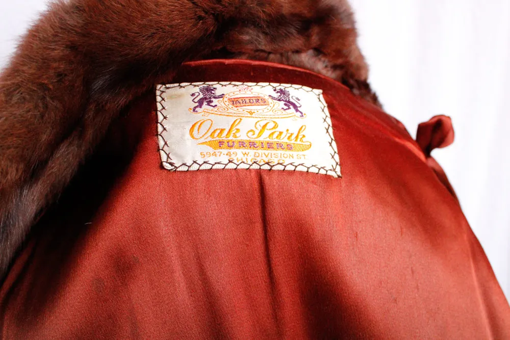 1940s Marmot Fur Cape with Muff - o/s