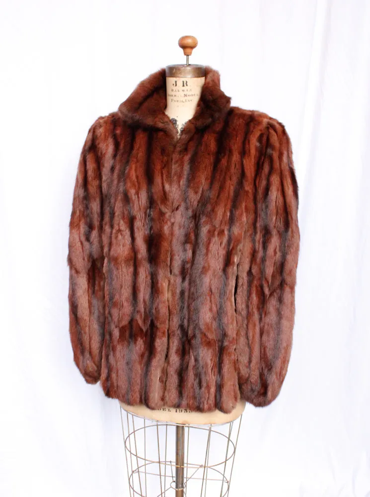 1940s Marmot Fur Cape with Muff - o/s