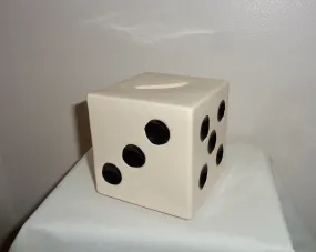 1980s R Moss Ltd Die (Dice) Ceramic Cubic Money Box 1027