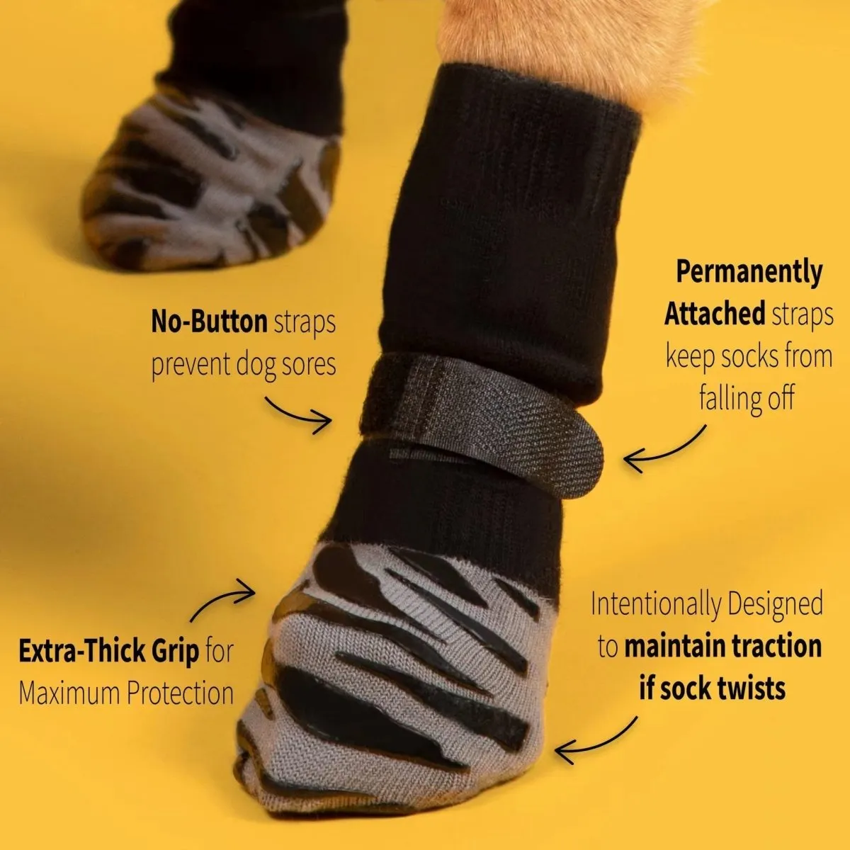 Anti-Skid Gray Striped Socks