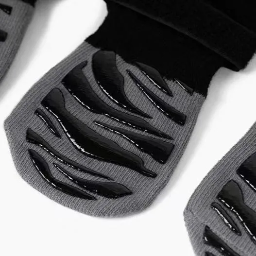 Anti-Skid Gray Striped Socks