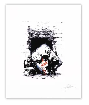 Art in Action Stealing Banksy Archival Print by Jeff Gillette