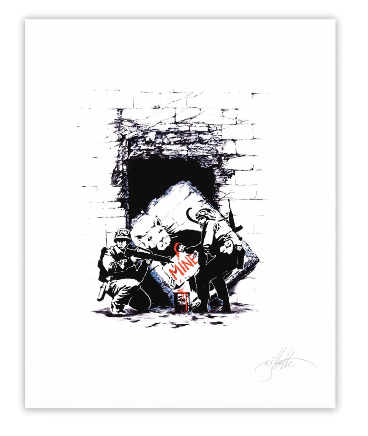 Art in Action Stealing Banksy Archival Print by Jeff Gillette