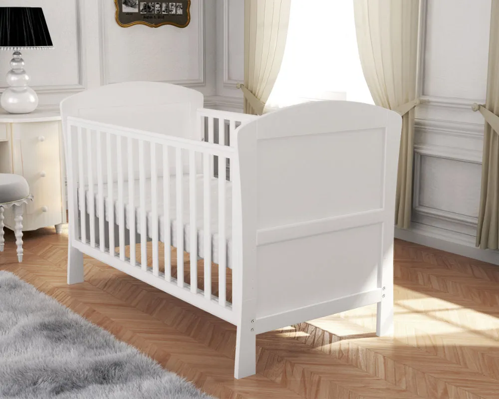 Aston Drop Side Cot Bed - White