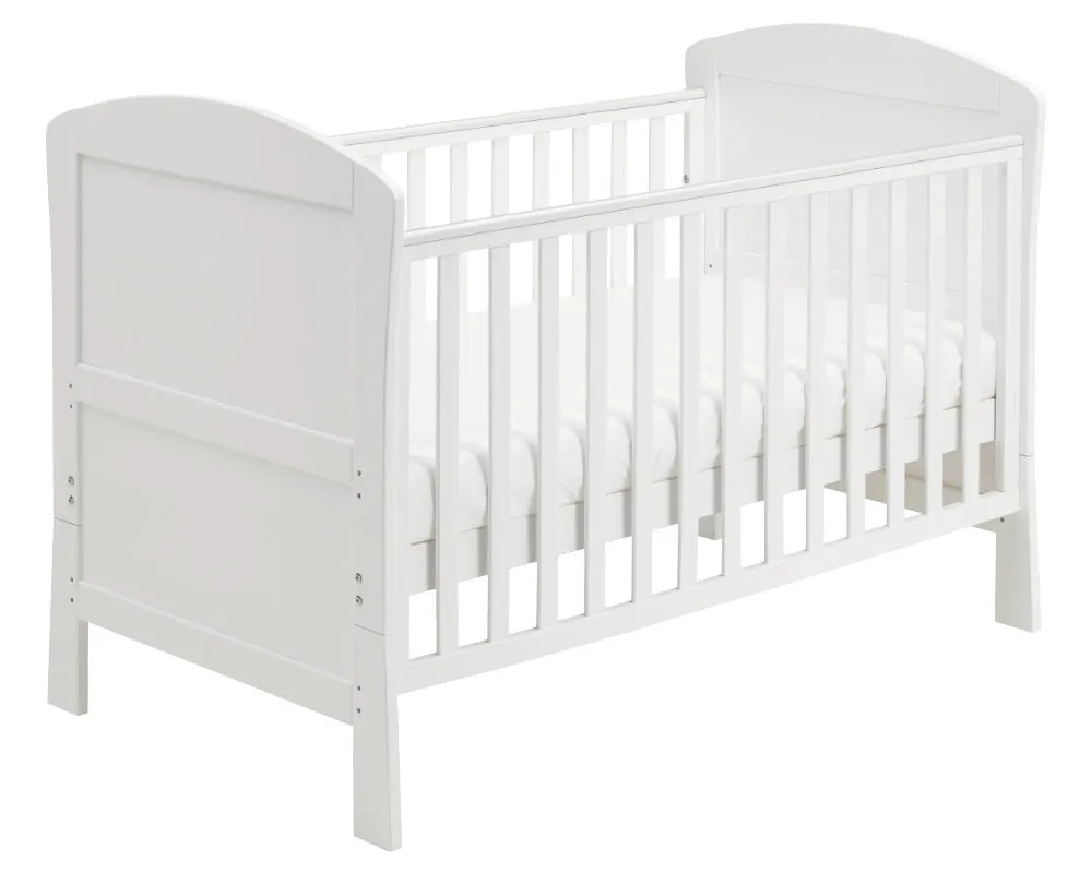 Aston Drop Side Cot Bed - White