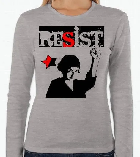 Audrey Tautou Amelie Anarchist Resist Long Sleeve T-shirt | Blasted Rat