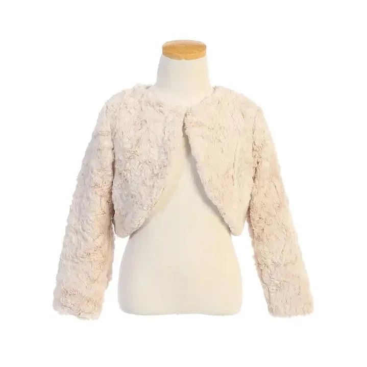 Baby Cuddle Bolero - Champagne Faux Fur