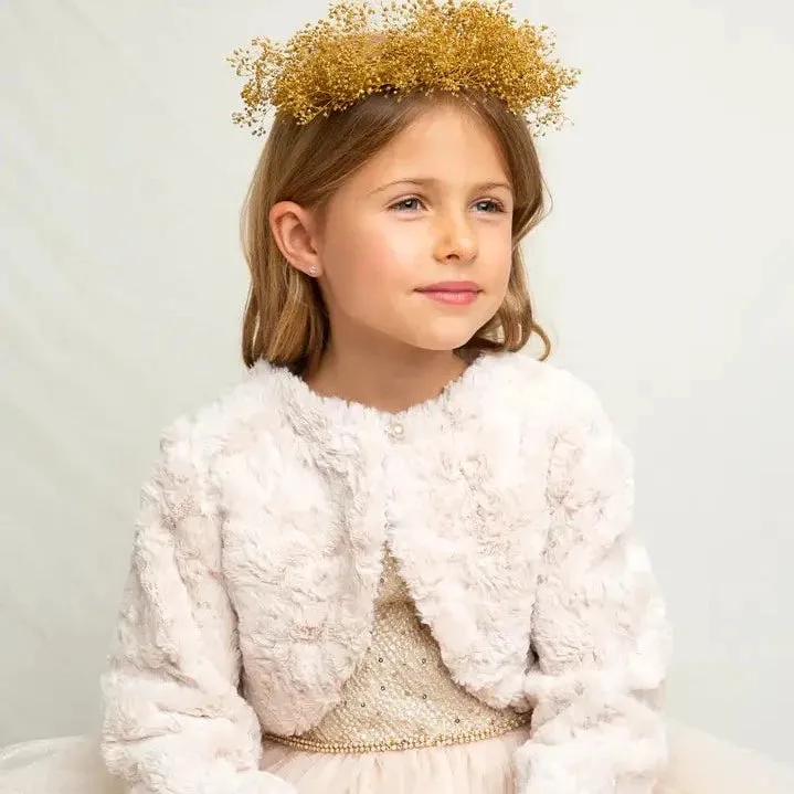 Baby Cuddle Bolero - Champagne Faux Fur