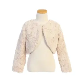 Baby Cuddle Bolero - Champagne Faux Fur