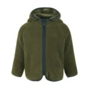 Baby Teddy Fleece Jacket - Olive by Color Kids