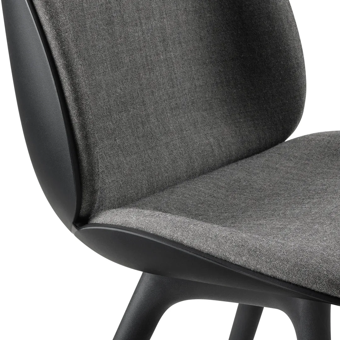 Beetle Dining Chair - Front Upholstered - Plastic Base, Monochrome