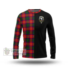 Belsches Tartan Long Sleeve T-Shirt with Family Crest and Half Of Me Style