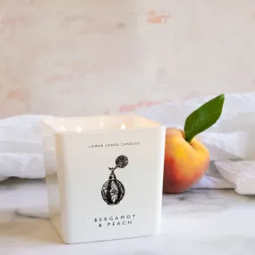 Bergamot and Peach Deluxe Scented Candle