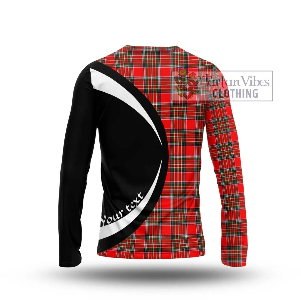 Binning Tartan Long Sleeve T-Shirt with Family Crest Circle Style
