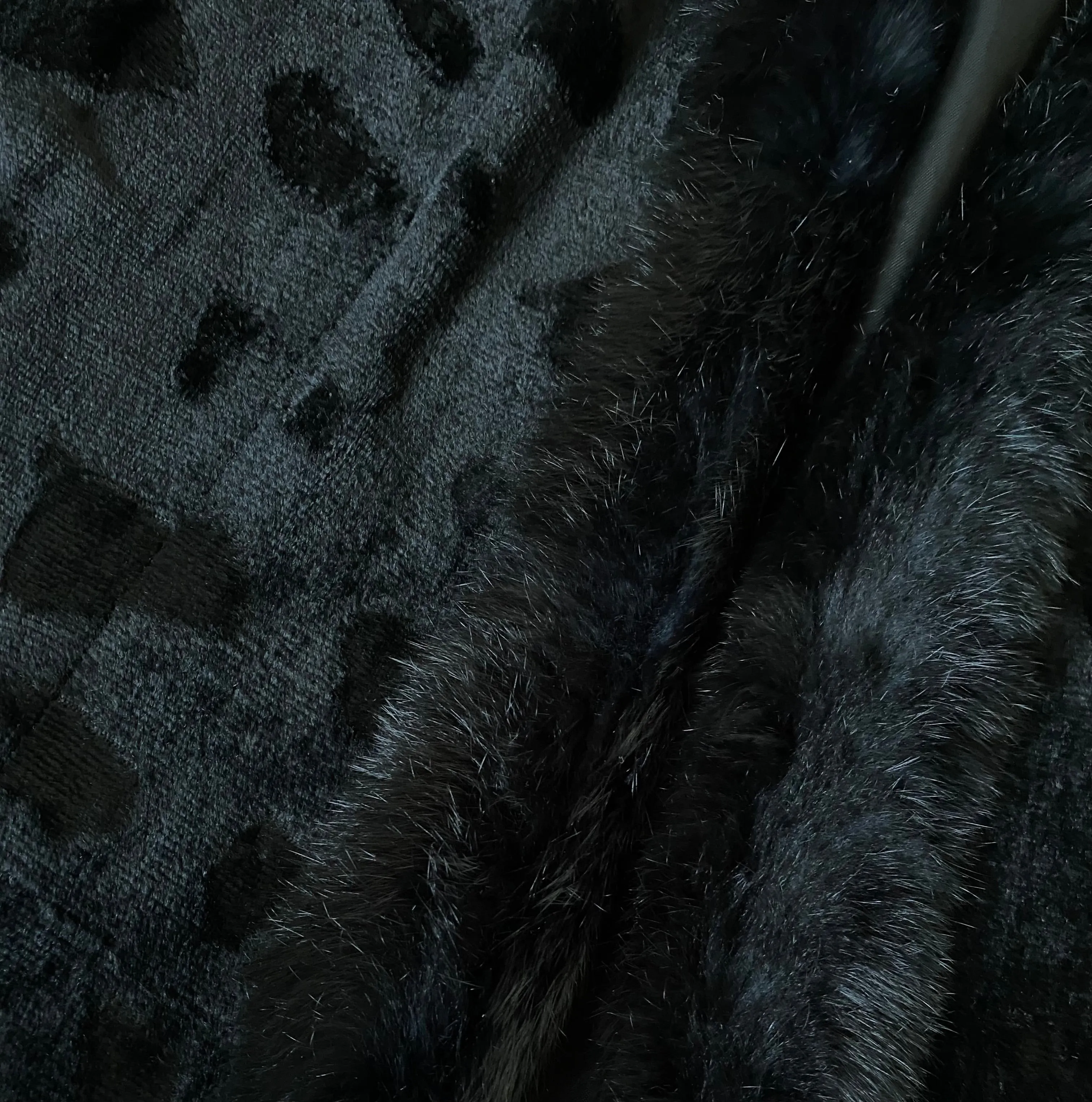 Black faux fur jacket UK M