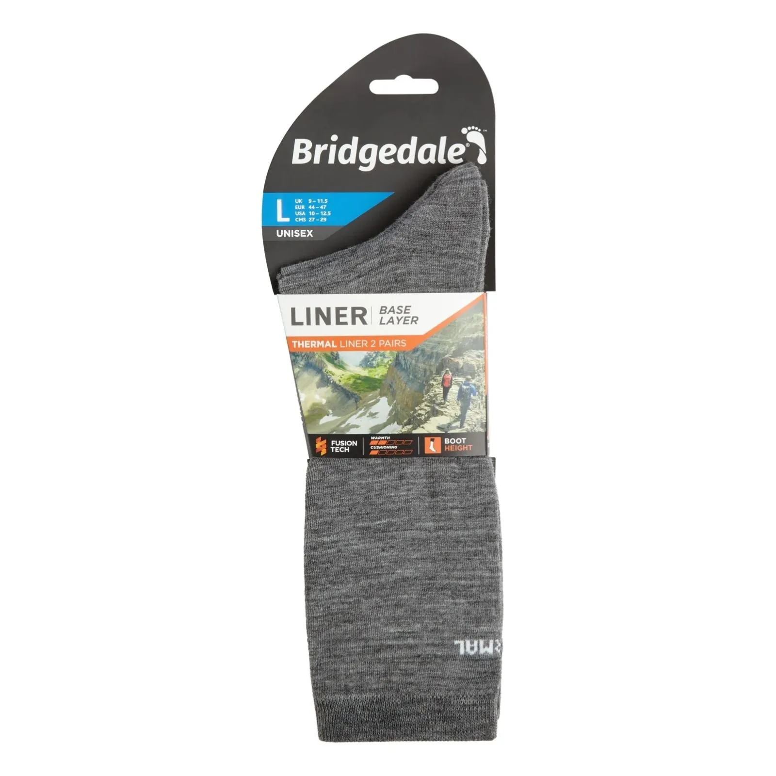 Bridgedale Unisex Liner Base Layer Thermal Liner Boot Socks