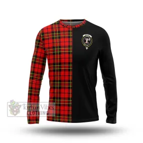 Brodie Modern Tartan Long Sleeve T-Shirt with Family Crest and Half Of Me Style