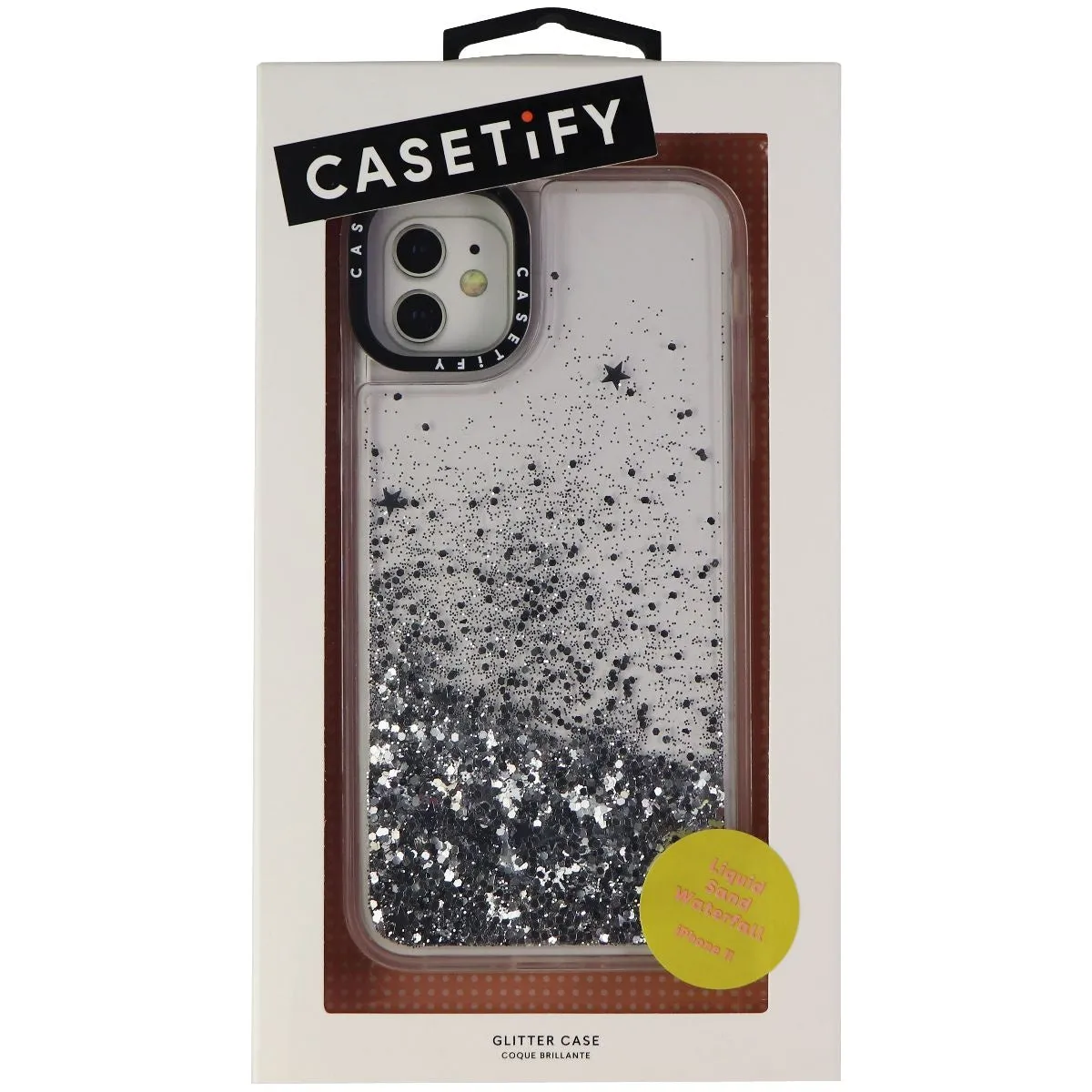 Casetify Glitter Case for Apple iPhone 11 - Monochrome Silver