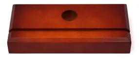Cherry Finish Fan Rectangle Lamp Base 3 1/2" X 7 3/4"