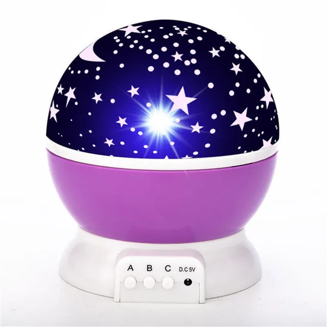 Children Bedroom LED Night Light Baby Lamp Decor Rotating Starry Projector Table Lamp