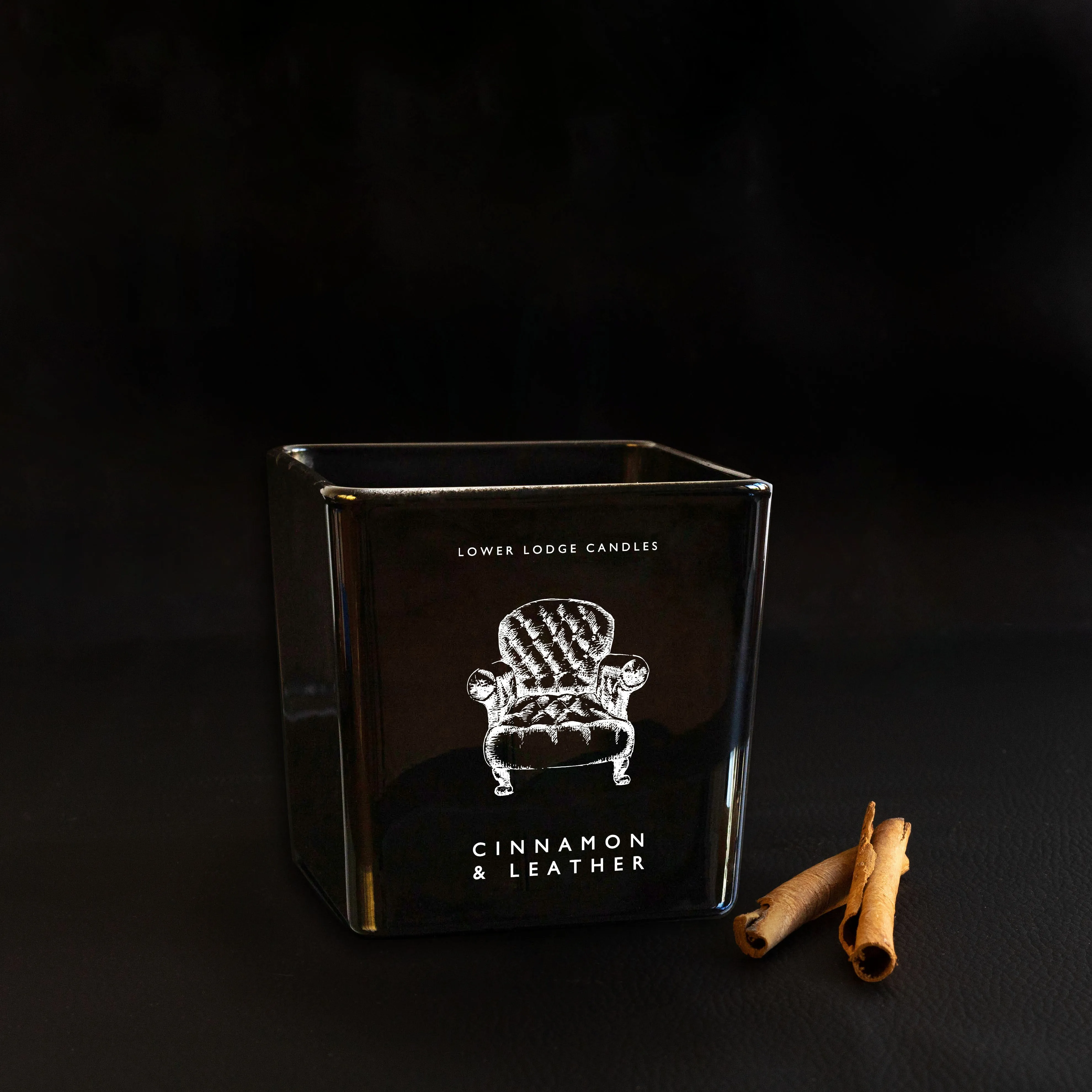 Cinnamon and Leather Deluxe Scented Candle