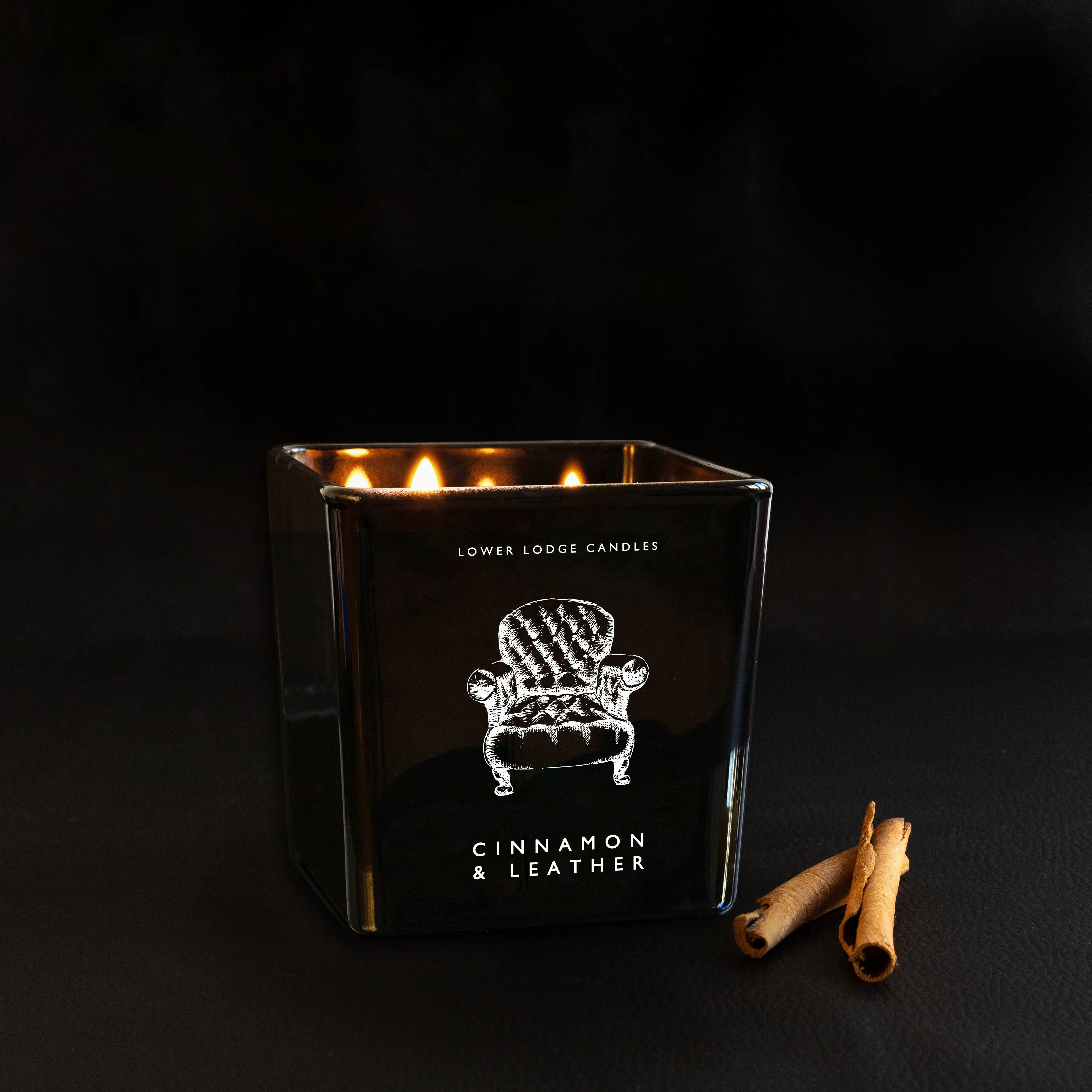 Cinnamon and Leather Deluxe Scented Candle