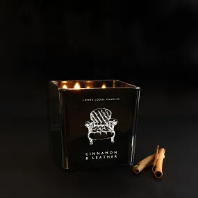 Cinnamon and Leather Deluxe Scented Candle