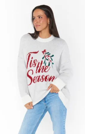 Classic Crewneck Sweater- Season Graphic Knit