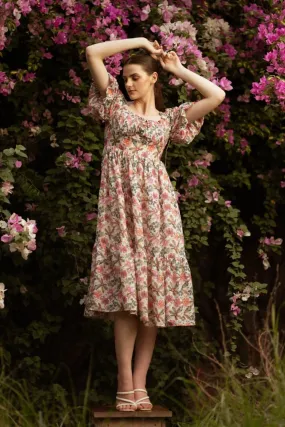 COTTAGE CORE SCHIFFLI DRESS