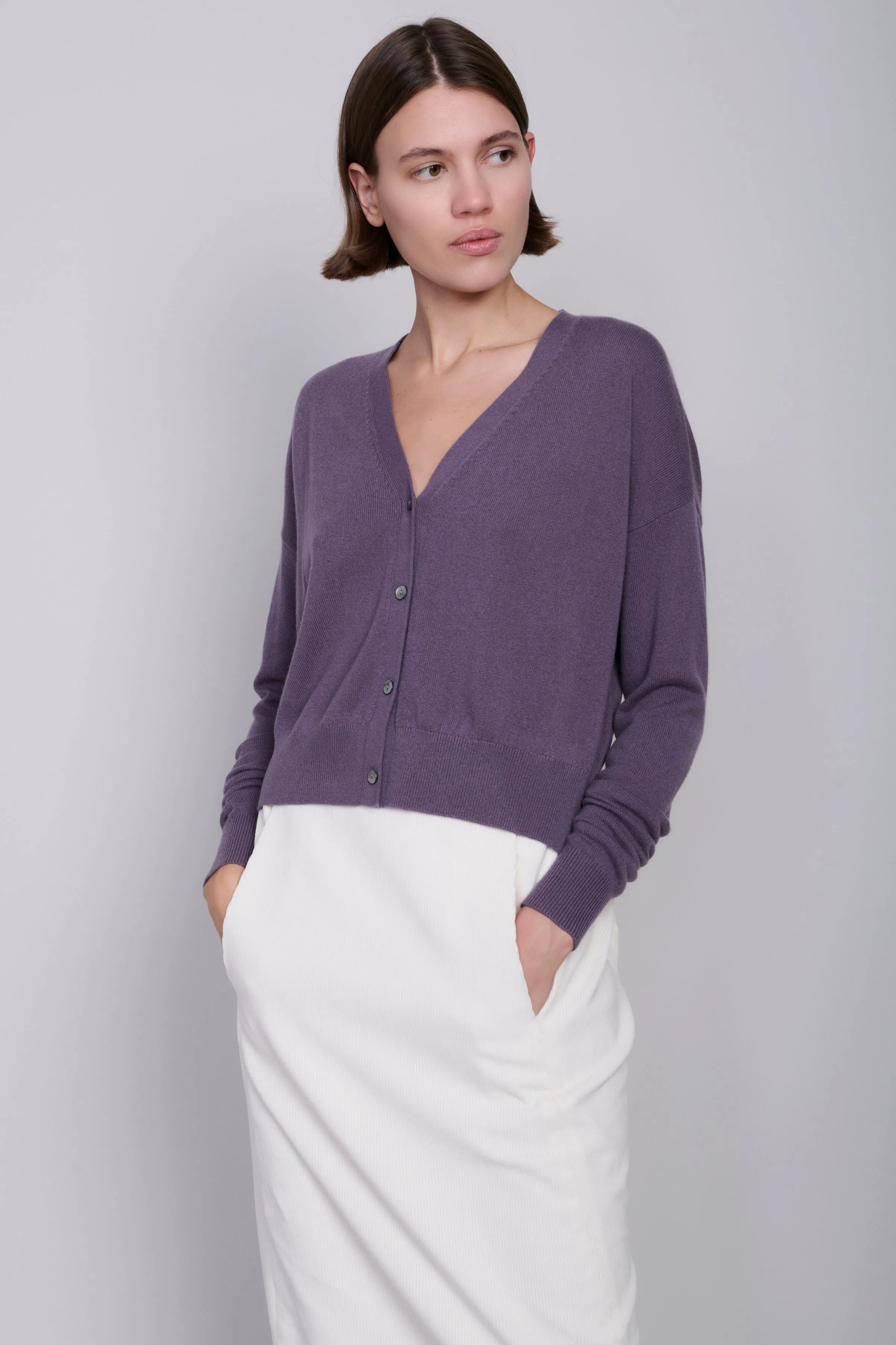 Cropped Cashmere Cardigan