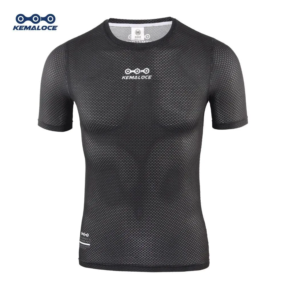 Cycling Base Layer Short Sleeve 2023 Cool Mesh White Breathable Bike Undershirts MTB Black Bicycle Base Layer