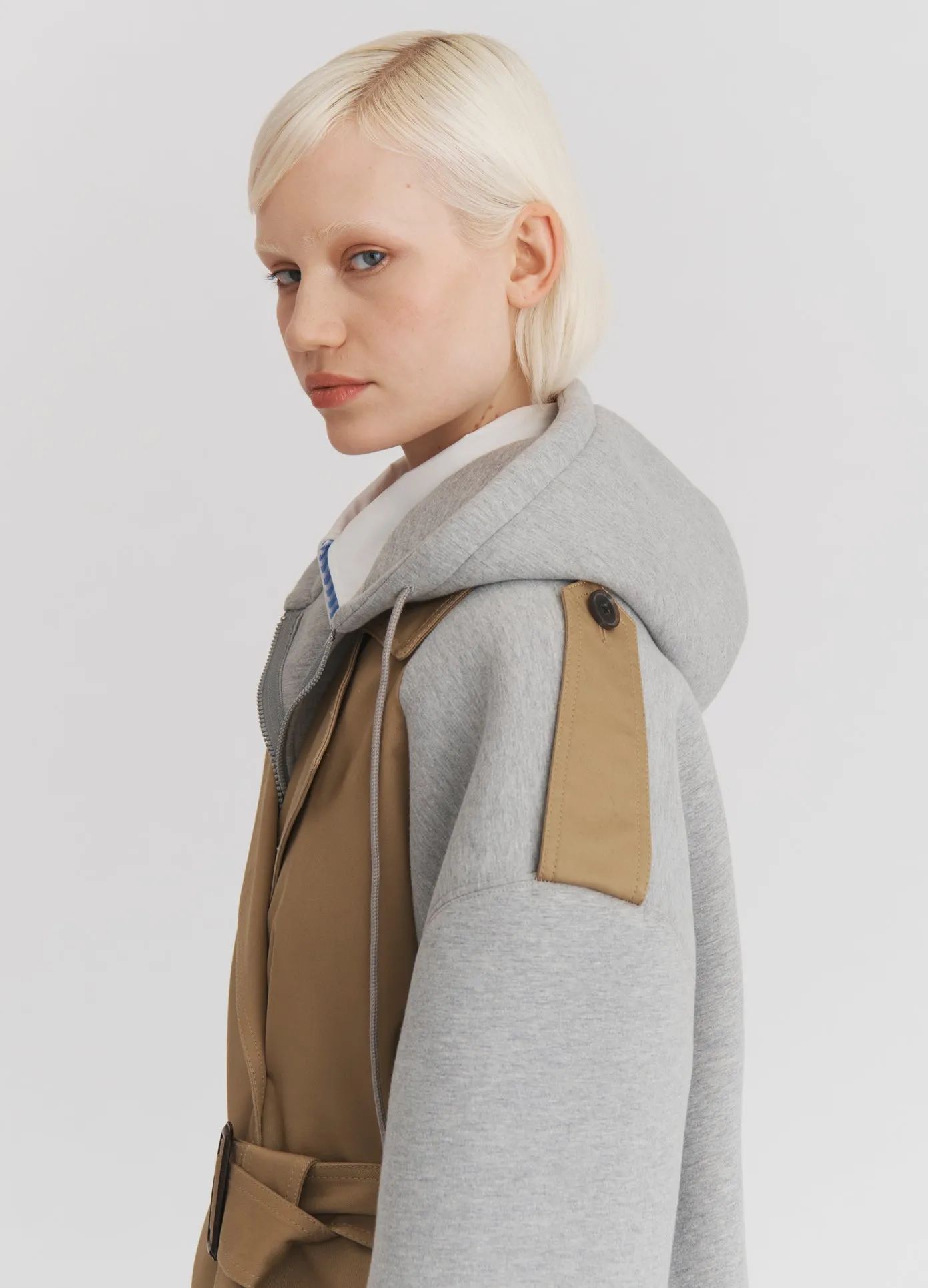 Deconstructed Combo Trench Jacket