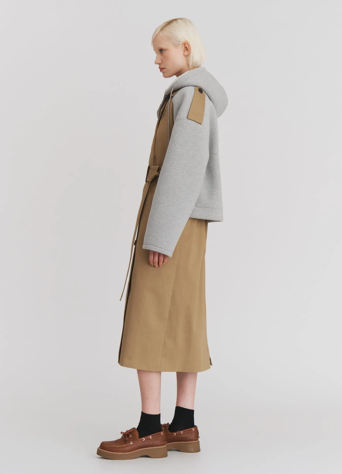 Deconstructed Combo Trench Jacket