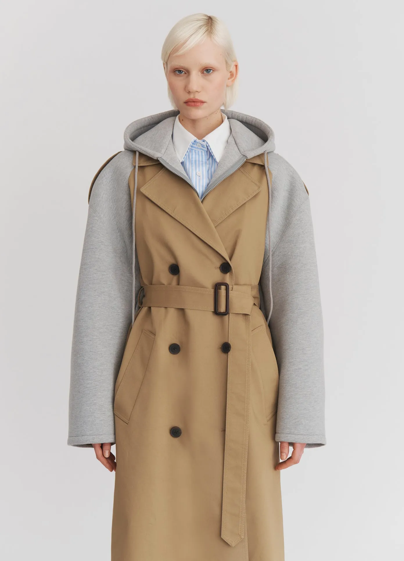 Deconstructed Combo Trench Jacket