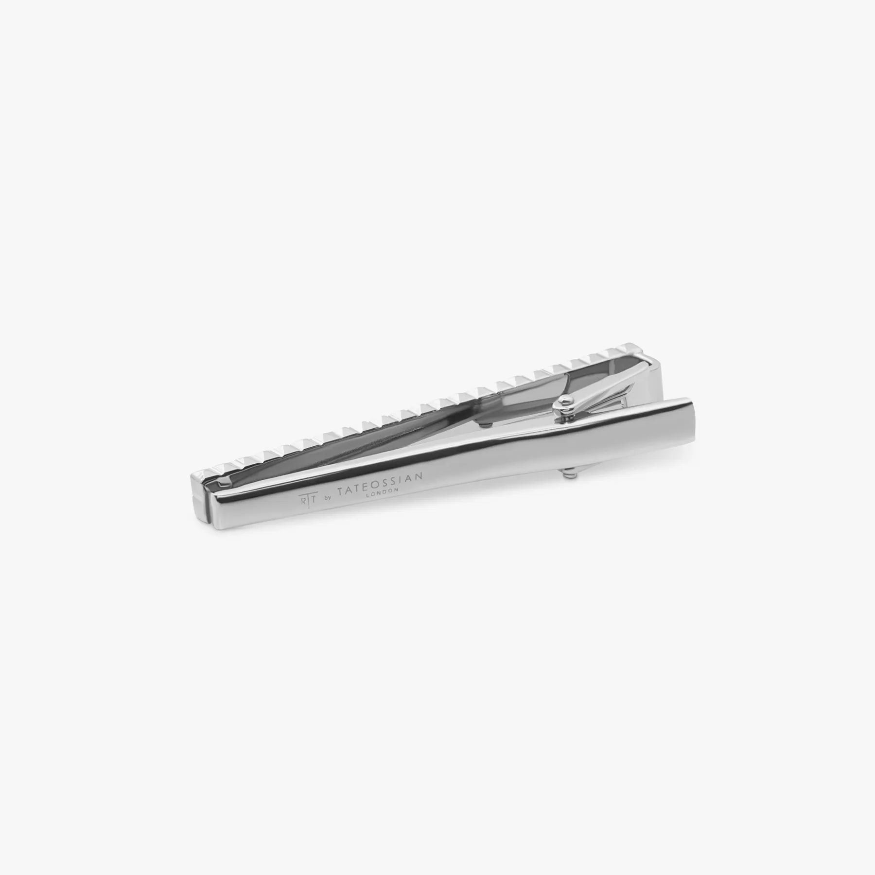 Diamond Giza tie clip with Palladium plated