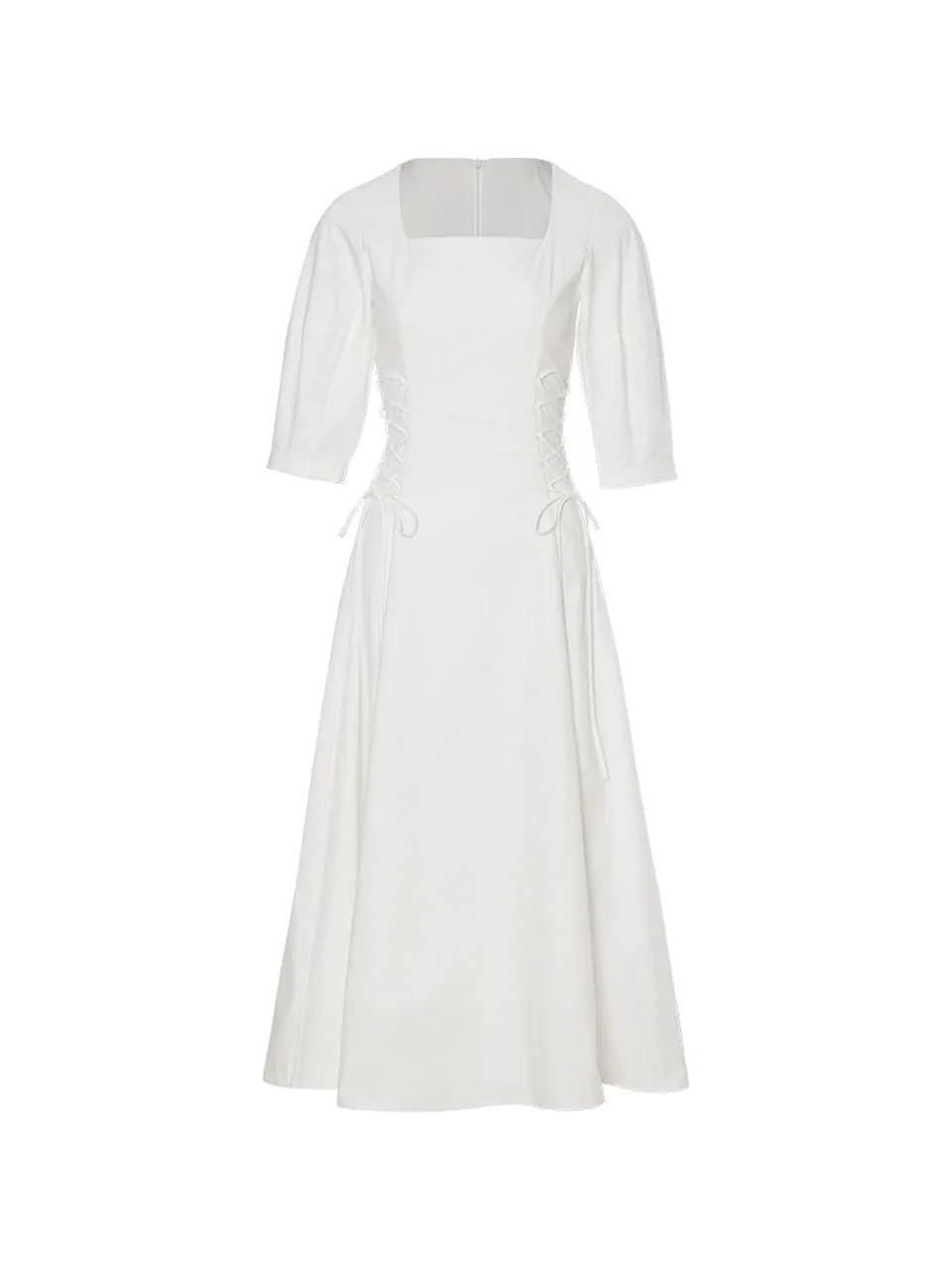Double ribbon long dress