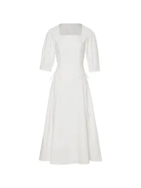 Double ribbon long dress