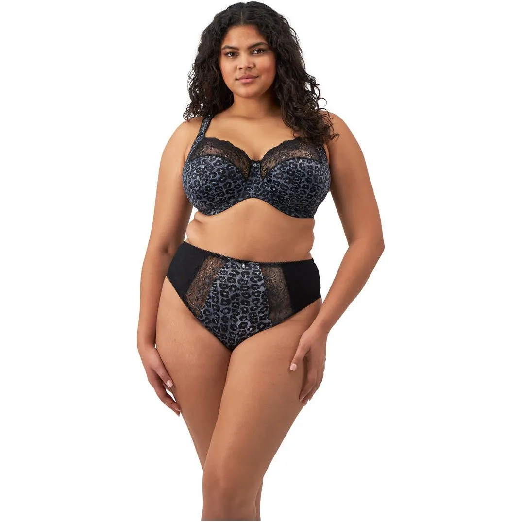 Elomi Morgan High Leg Brief - Snow Leopard