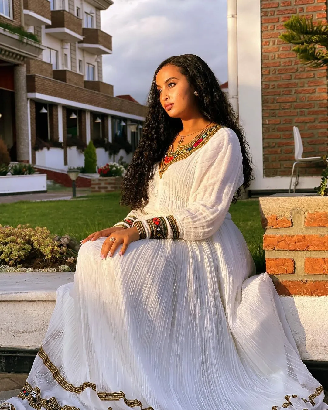Embrace Simplicity in  Habesha Dress Modern Ethiopian Dress with Minimalist Design