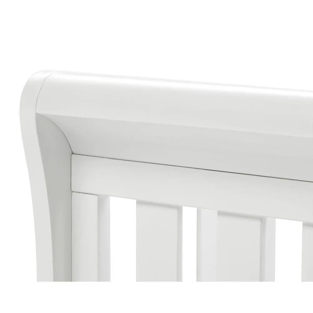 Eva Sleigh Cot Bed - White