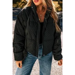 Experience Timeless Luxury Fashion with the Cozy Checkered Turtleneck Coat