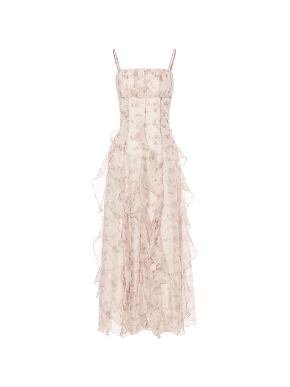 Fairy ruffle long dress