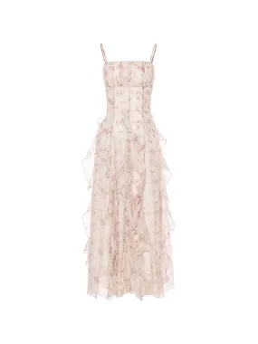 Fairy ruffle long dress
