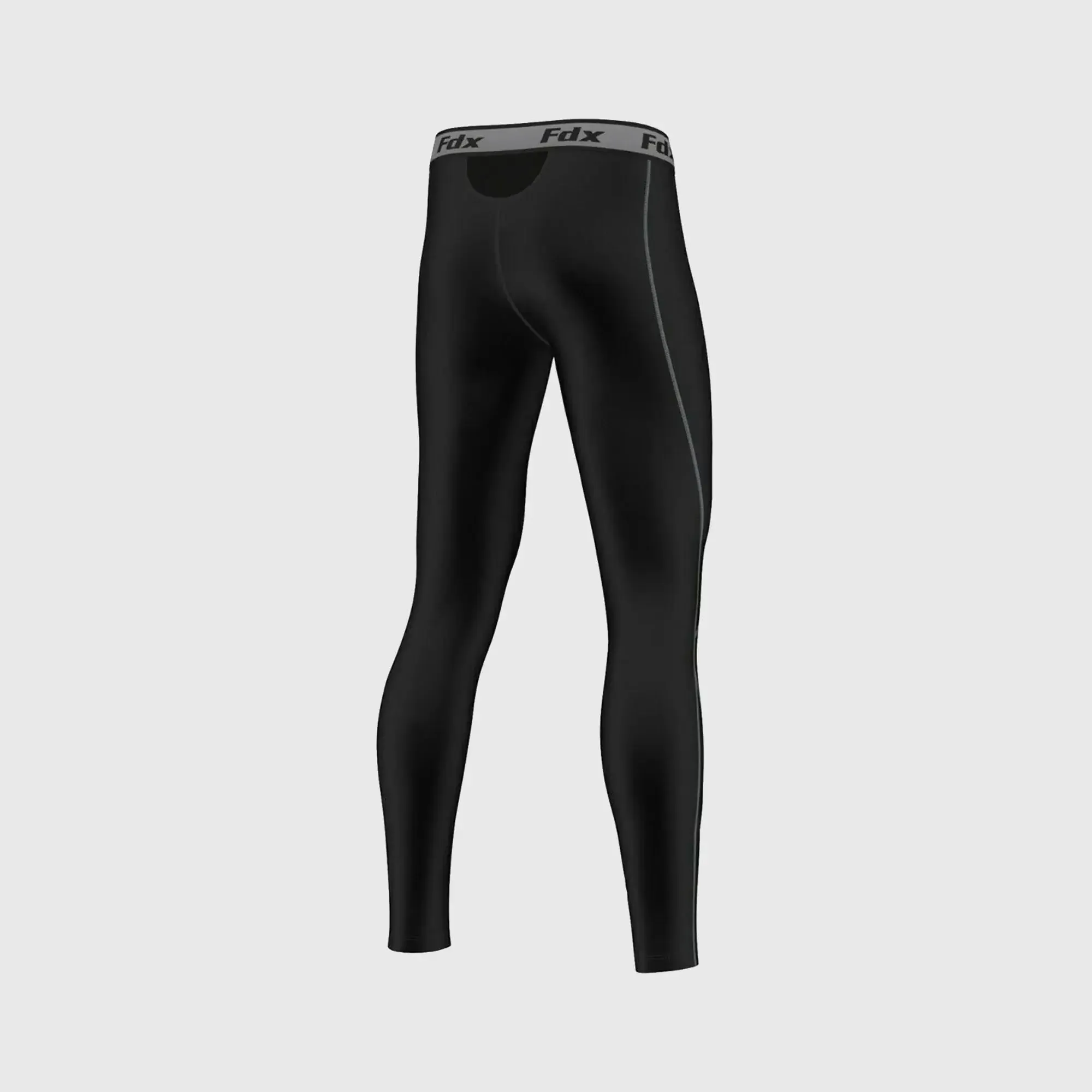 Fdx Men's Set Blitz Grey Skin Fit Compression Top & Leggings