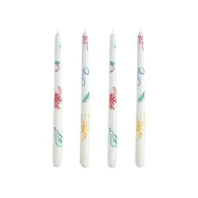 Fête Fruits & Veggies Wax Taper Candles (Set of 4)