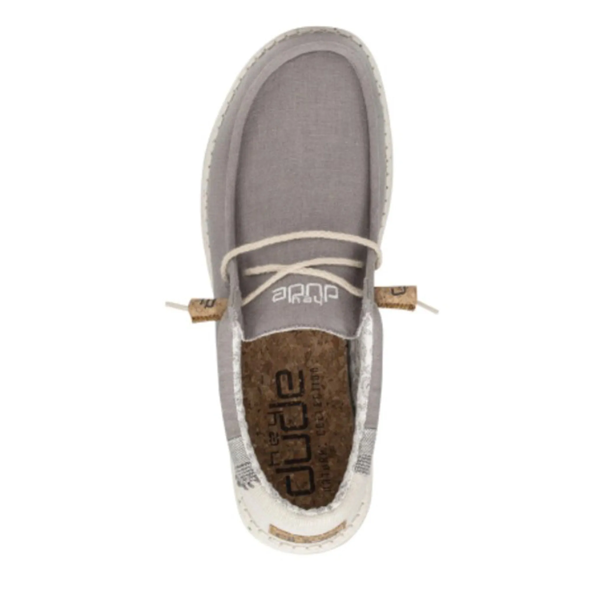 Hey Dude Men's Wally Linen Natural Grey Casual Shoe