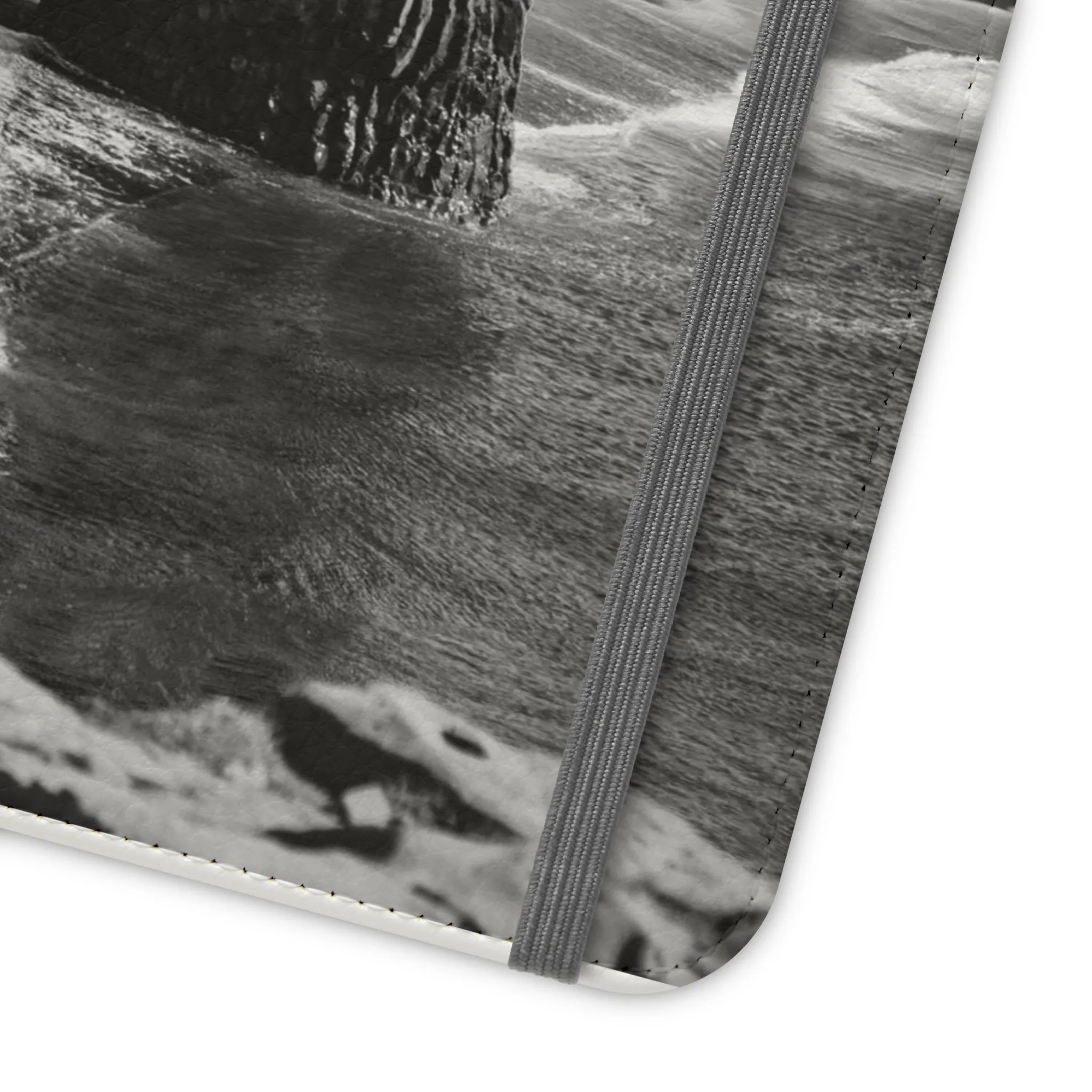 Iceland’s Black Sands in Monochrome Majesty- Flip Cases