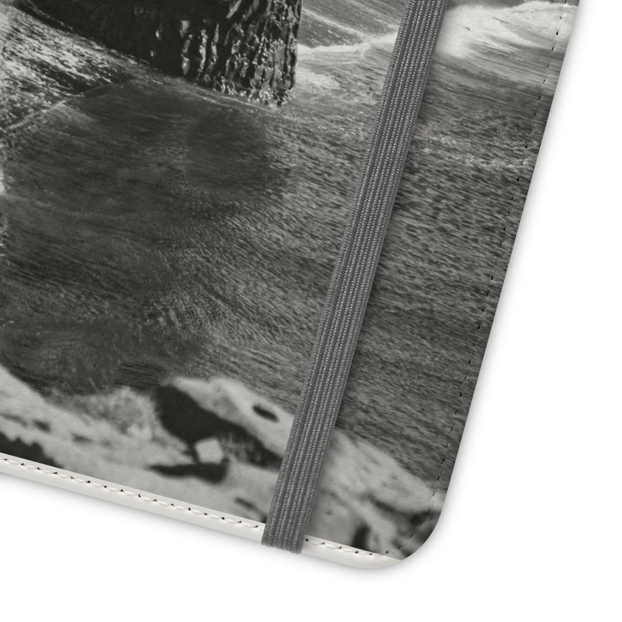Iceland’s Black Sands in Monochrome Majesty- Flip Cases