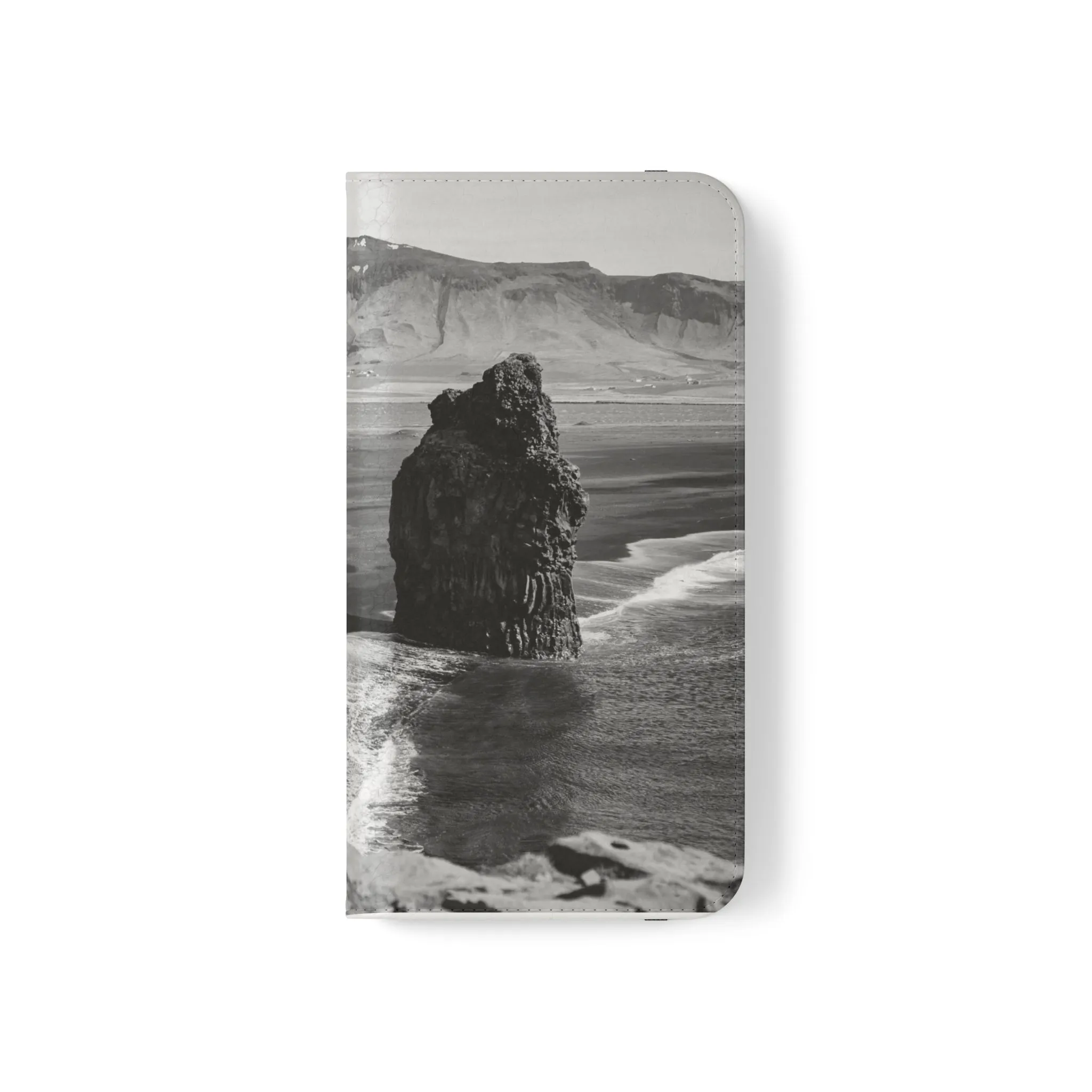 Iceland’s Black Sands in Monochrome Majesty- Flip Cases